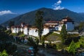 Trongsa Dzong , Buddhist dzong of Bhutan Royalty Free Stock Photo