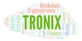 Tronix cryptocurrency coin word cloud. Royalty Free Stock Photo
