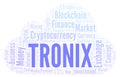 Tronix cryptocurrency coin word cloud. Royalty Free Stock Photo