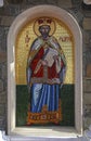 Saint Prophet Moses Mosaic icon in greek orthodox church, Cyprus Royalty Free Stock Photo