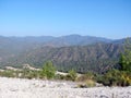 Troodos Mountains Cyprus. Landscapes of mountain horizons at an altitude of 500 m above sea level.