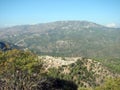 Troodos Mountains Cyprus. Landscapes of mountain horizons at an altitude of 500 m above sea level.