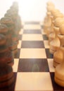 Troop pawns on a chessboard. Royalty Free Stock Photo