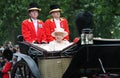 Queen Elizabeth & Prince Philip, Trooping of the color Queen Elizabeth 2015 Royalty Free Stock Photo