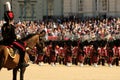 Trooping the Colour ceremony, London UK. Horse and rider standing in foreground Royalty Free Stock Photo