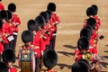 Trooping the Colour, military ceremony with massed bands at Horse Guards, Westminster, London UK