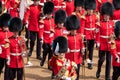 Trooping the Colour military parade at Horseguards, Westminster UK, marking Queen Elizabeth`s Platinum Jubilee.