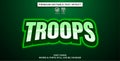 Troops editable text effect