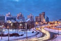 Troparevo district in the winter evening Royalty Free Stock Photo