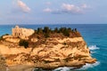 Tropea Calabria Italy. Santa Maria dell\'Isola Monastery at sunrise Royalty Free Stock Photo