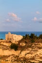 Tropea Calabria Italy. Santa Maria dell\'Isola Monastery at sunrise Royalty Free Stock Photo