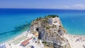 Tropea, Italy. Aerial view of Santa Maria dell'Isola Monastery