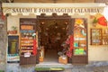 Italian street shop facade in Tropea.