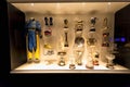 Trophies won by Fernando Alonso in 2005, along with the equipment of that same year. Royalty Free Stock Photo