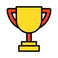 Trophy, Achievement Isolated Vector Icon that can be easily modified or edited Royalty Free Stock Photo