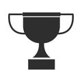 Trophy award prize success silhouette icon design