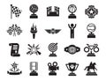 Trophy and Awards Icons. Prize symbol icon on white background vector illustration