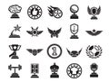 Trophy and Awards Icons. Prize symbol icon on white background vector illustration