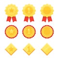 Trophy and awards icons set