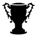 Trophy Black and white Illustration Vector.