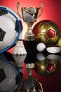 Trophy for champion, sport background Royalty Free Stock Photo