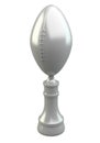 Trophy cup with american football ball Royalty Free Stock Photo