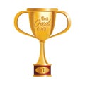 Trophy cup award best dad icon Royalty Free Stock Photo