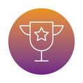 Trophy cup award block style icon Royalty Free Stock Photo