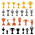Trophy Cup Award For Champion Winner Silhouette Collection