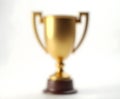 Trophy Cup Award Isolated on White Royalty Free Stock Photo