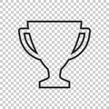 Trophy cup flat vector icon in line style. Simple winner symbol. Royalty Free Stock Photo