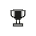 Trophy cup icon - gold prize isolated, award winner prize, achievement symbol