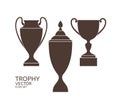 Trophy. Cup. Icon set Royalty Free Stock Photo