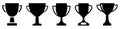 Trophy cup icon set