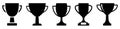 Trophy cup icon set Royalty Free Stock Photo