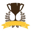 Trophy Cup with laurel wreath personal monogram.