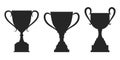 Trophy cup set of icons collection for app, web, or presentation. Winner, victory, award, or first place cup signs Royalty Free Stock Photo