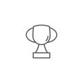 Trophy cup vector icon isolated on white background Royalty Free Stock Photo