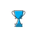 Trophy cup vector icon isolated on white background Royalty Free Stock Photo