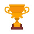 Trophy cup vector icon winner gold illustration award champion prize. Sport championship symbol victory isolated competition
