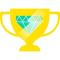 Trophy cup vector icon winner sport prize award