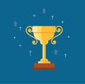 Trophy cup vector, wining concept Royalty Free Stock Photo