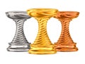 Trophy cups on white background. Isolated 3d illustration