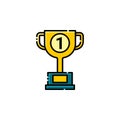 Trophy Filled Lineal Icon - Back to school icon Royalty Free Stock Photo