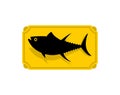 Trophy Fish On Board isolated. Fish interior decor Royalty Free Stock Photo