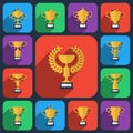 Trophy flat icons