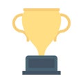 Trophy Flat Vector icon isolated Graphic .Style in EPS 10 simple flat Icon element business & office concept. Royalty Free Stock Photo