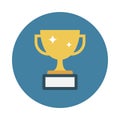 Trophy flat vector icon