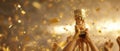 The trophy held high in celebration of victory and achievement. AI generated image Royalty Free Stock Photo