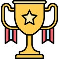 Trophy icon, High school related vector illustration Royalty Free Stock Photo
